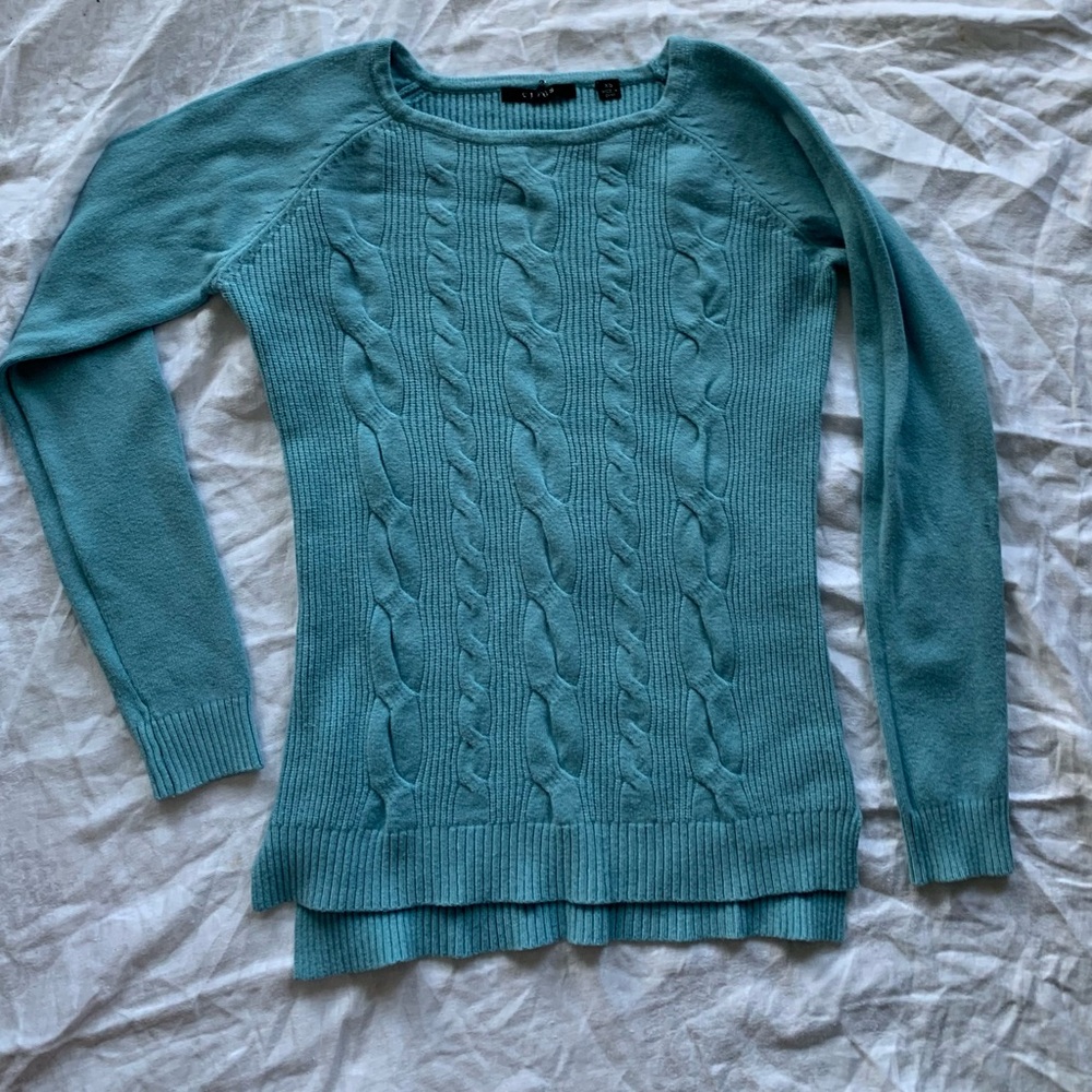 Cyrus super cute cable knit light blue sweater NWOT size XS - Picture 10 of 10